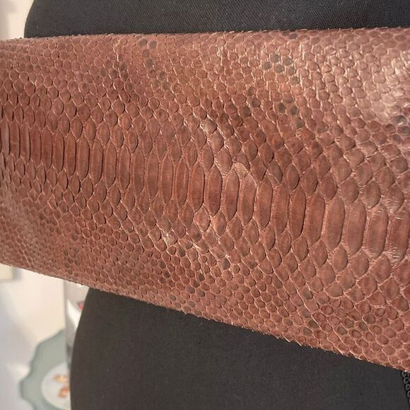 Carlos Falchi -Fatto a Mano Genuine Python Skin Bag/Clutch/Purse - Picture 8 of 11
